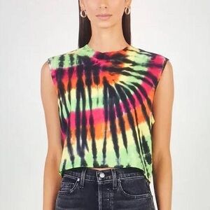 Cotton Citizen Tokyo Crop Tie Dye Muscle Tank sz XS